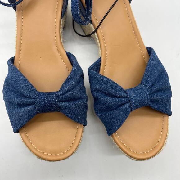 a.n.a Womens Dukes Heeled Sandals Denim Blue Size 11M - Picture 11 of 12